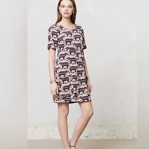 🐻🐻Anthropologie Maeve Zola Bear Dress 🐻🐻 - Picture 1 of 12